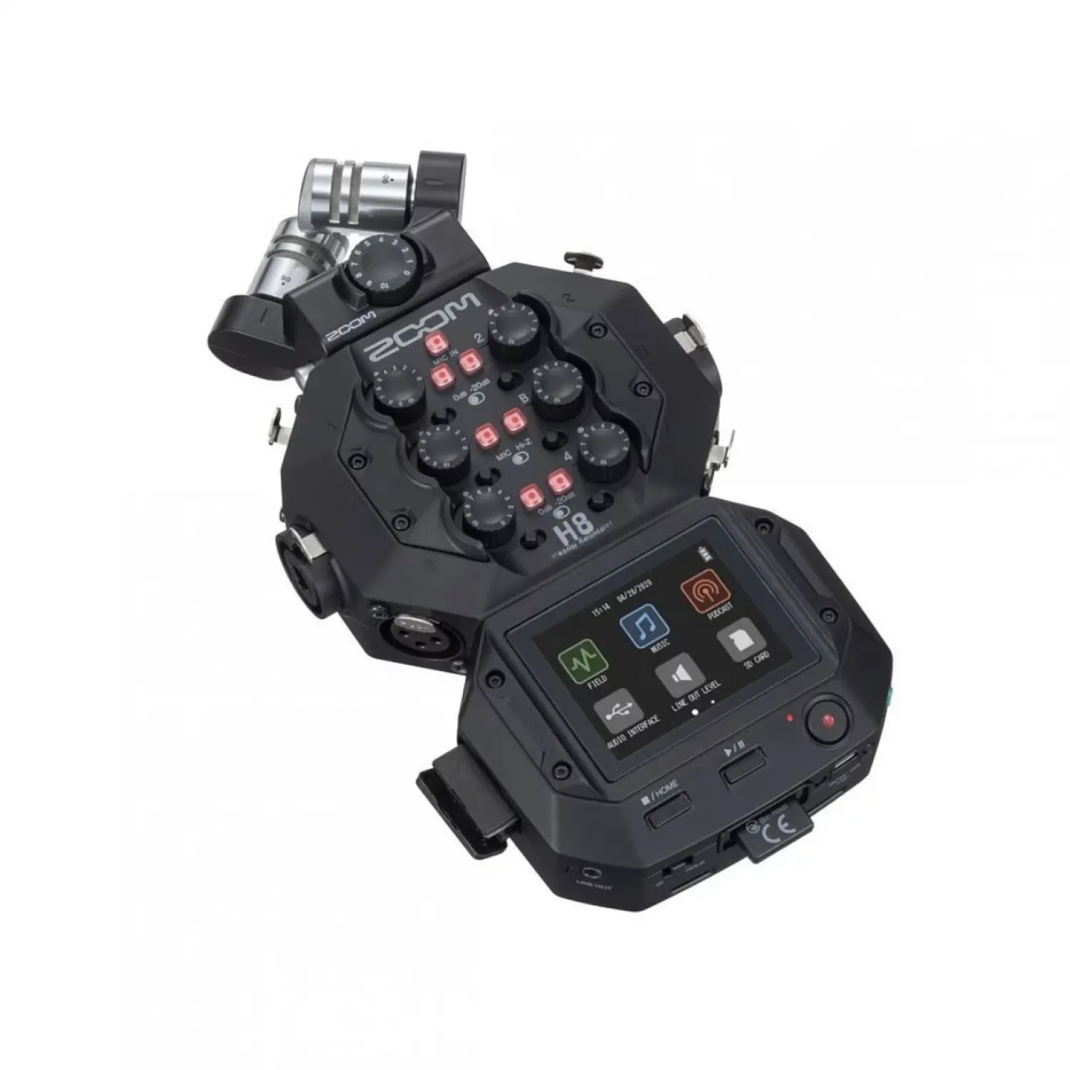 Zoom-H8-8-Input-Recorder_Angled-View-With-XLR-Inputs_ninebig