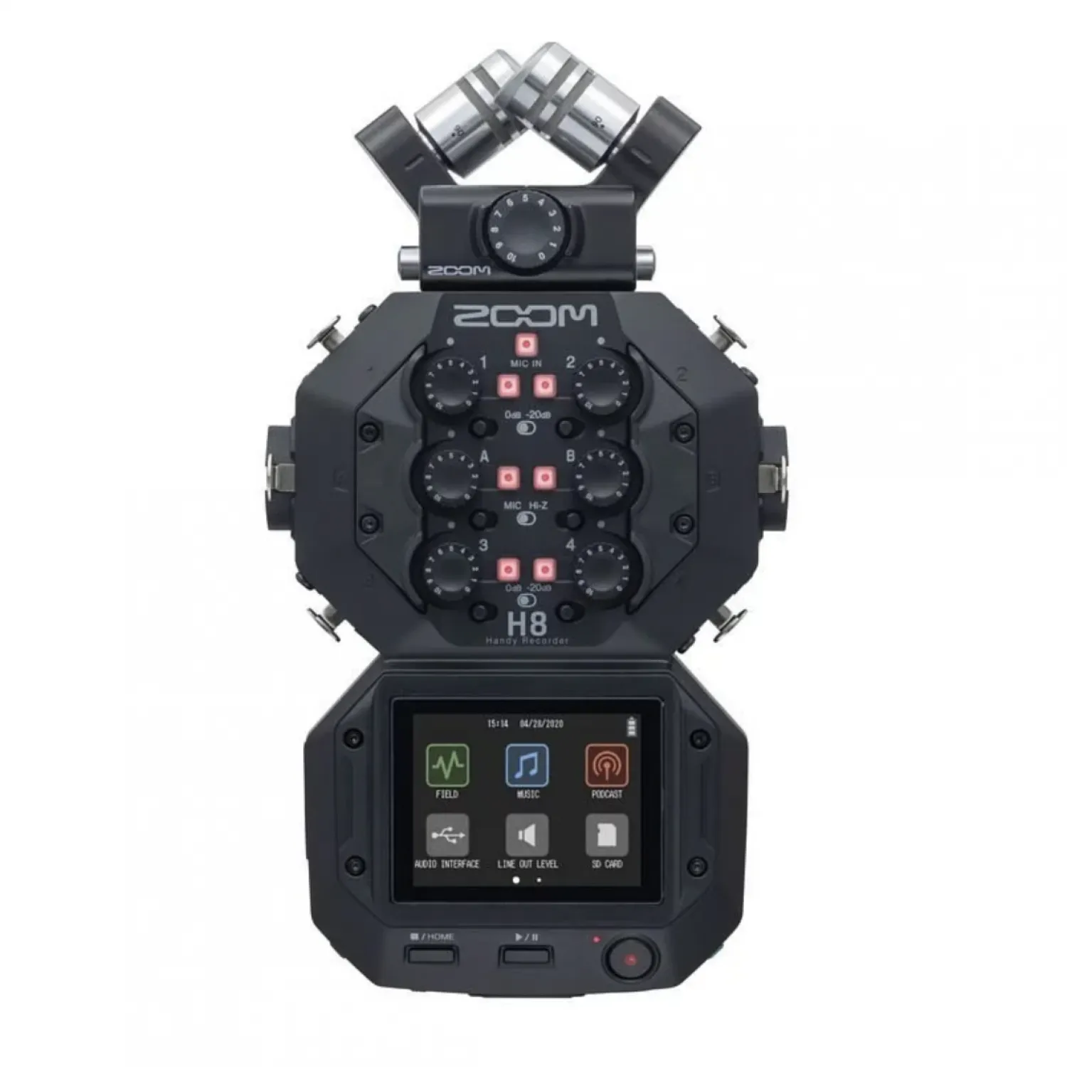 Zoom-H8-Handy-Recorder_Front-Touchscreen-Interface_ninebig
