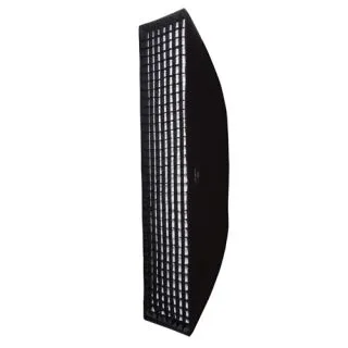 140x35cm-Rectangular-Strip-Softbox_With-Honeycomb-Grid-Side-View_ninebig